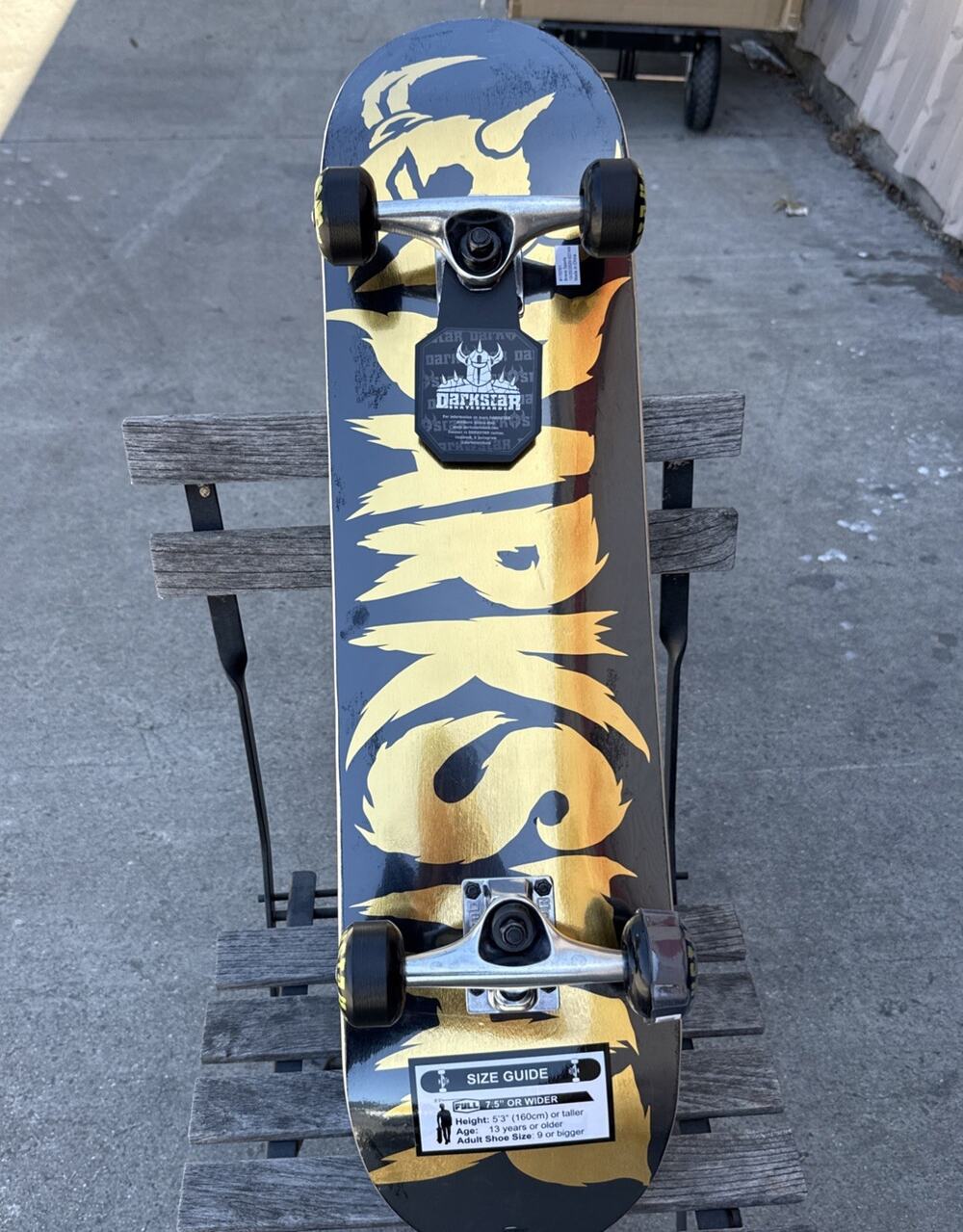 dark star pro skateboard ultimate gold writing *FAST SHIPPING* SEALED
